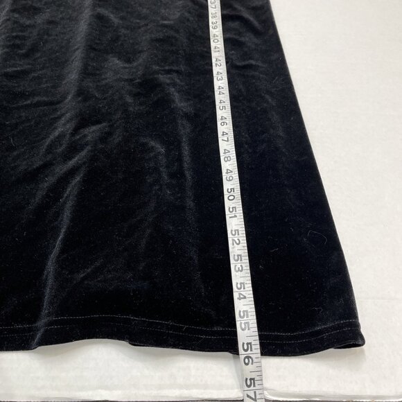 Vtg Connected Apparel Dress 12 Black Velvet Mesh Embroidered Maxi Prom Y2K Fairy - Picture 4 of 8